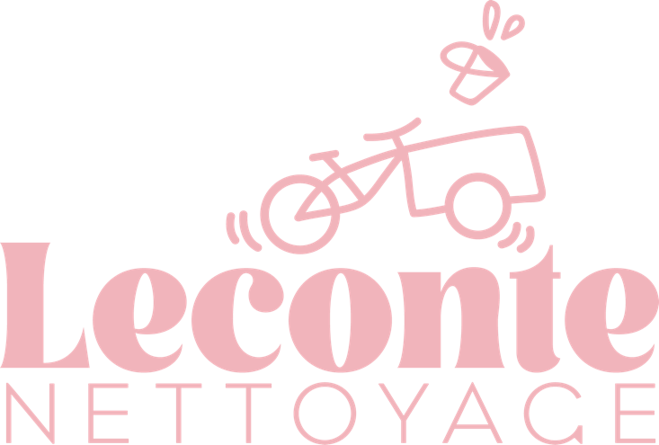 Logo rose de l’entreprise Leconte Nettoyage, spécialisé dans le nettoyage professionnel à Bordeaux, sans fond.